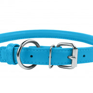 Round-stitched leather collar - COLLAR SOFT - different colours