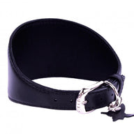 Leather collar for (among others) greyhounds - Collar Soft - black or brown