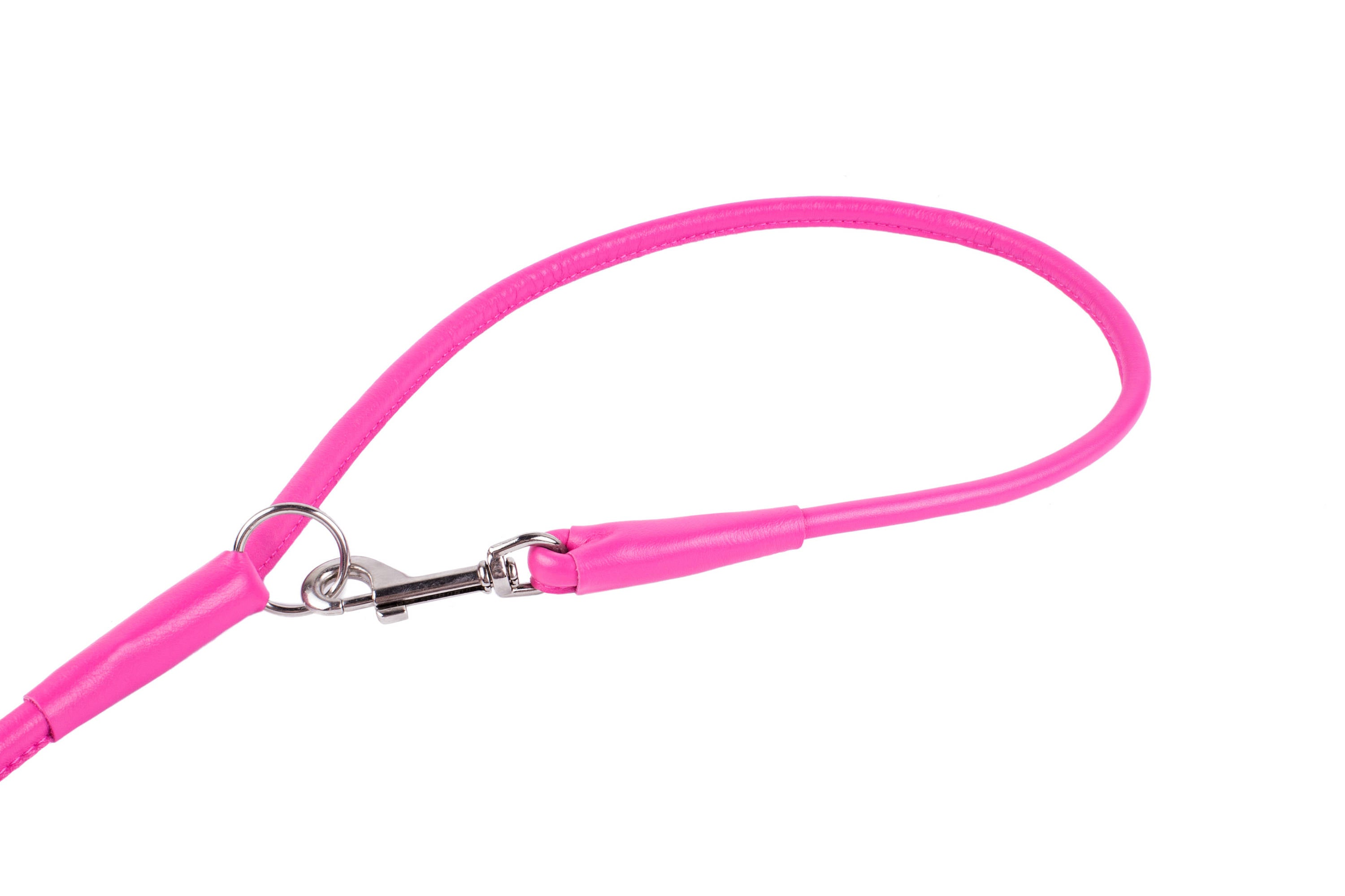 Multifunctional round-sewn leather dog leash - COLLAR GLAMOR - different colours