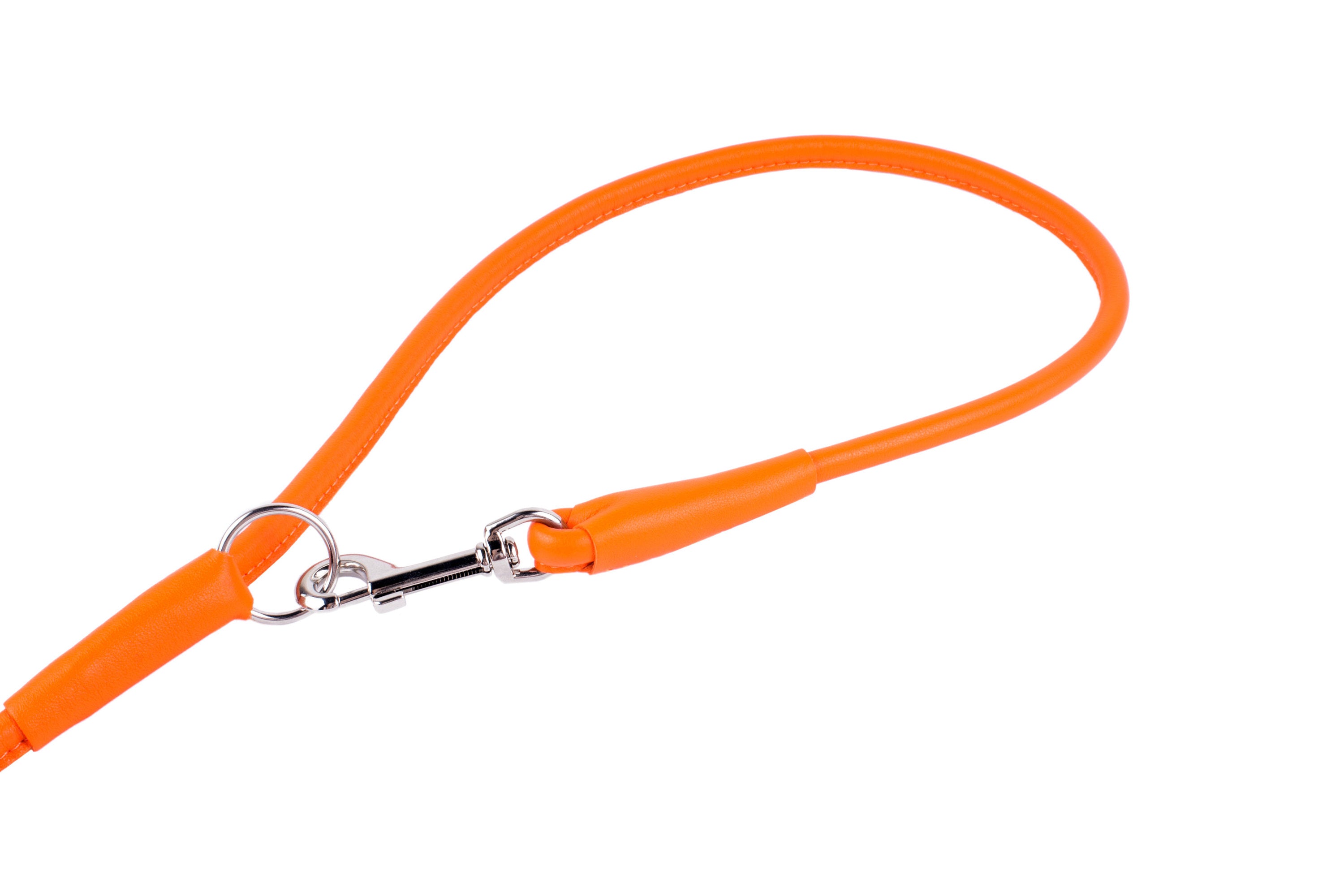 Multifunctional round-sewn leather dog leash - COLLAR GLAMOR - different colours