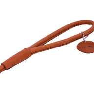 Rondgenaaide lederen hondenriem - COLLAR SOFT - zwart of bruin - 183 cm