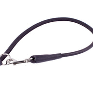 Multifunctional round-stitched leather dog leash - COLLAR SOFT - black or brown