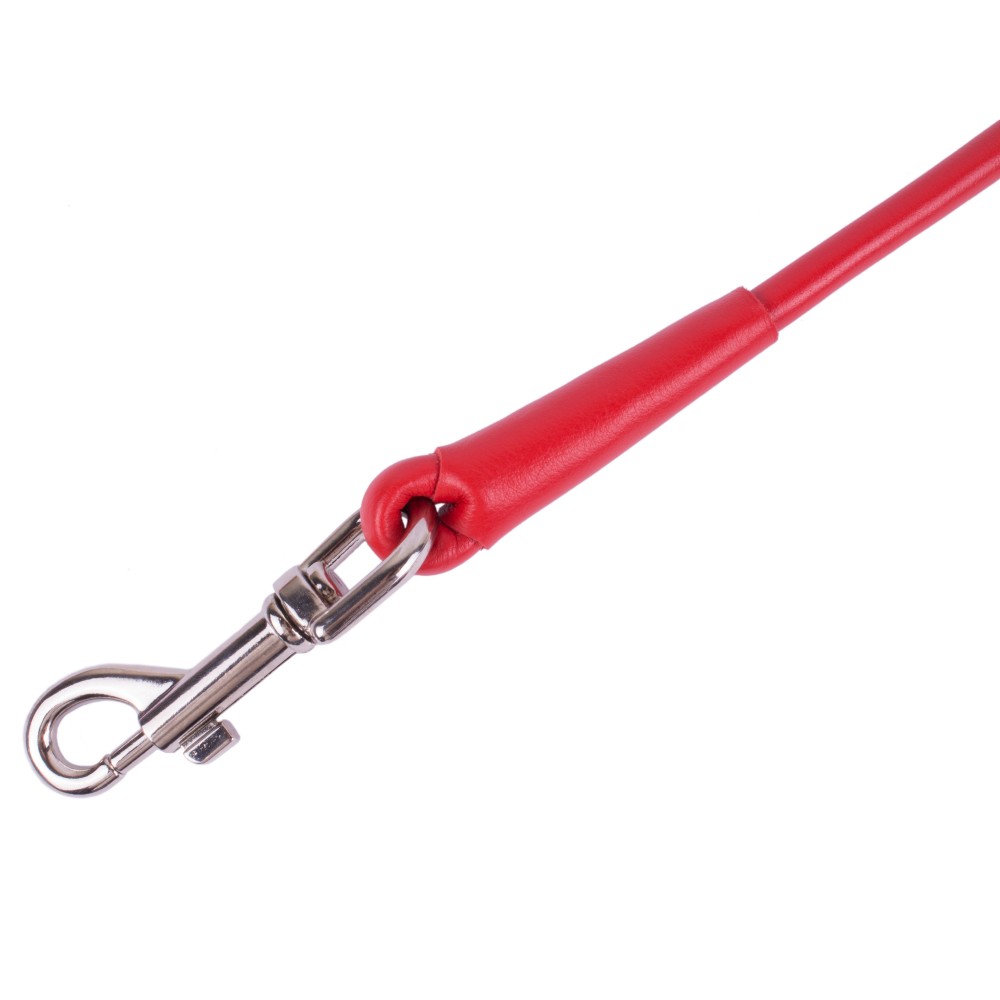 Round-stitched leather dog leash - COLLAR GLAMOR - different colours