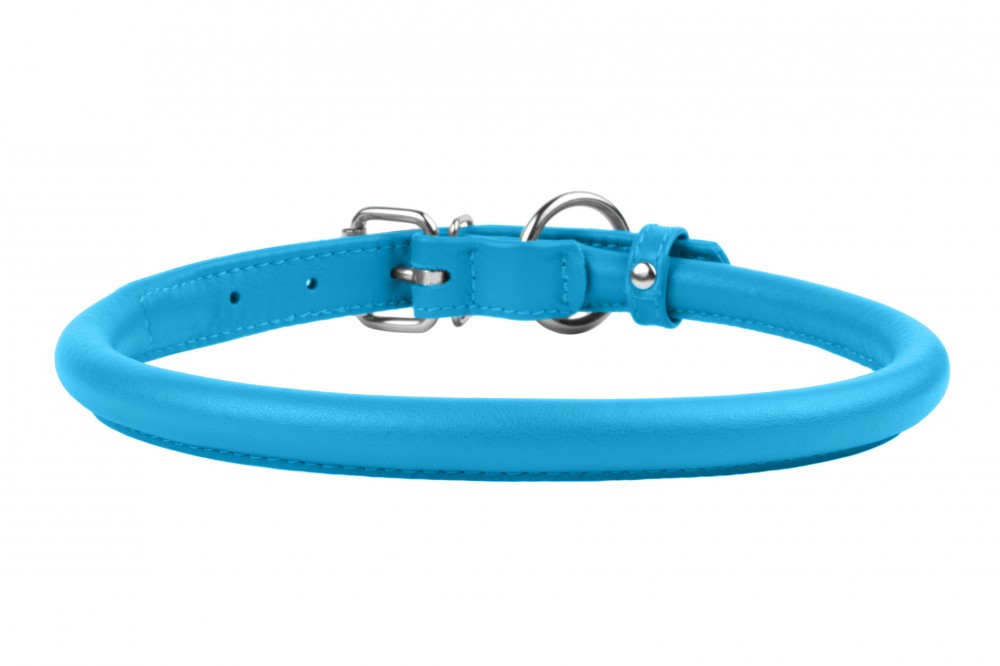 Round-stitched leather collar - COLLAR SOFT - different colours