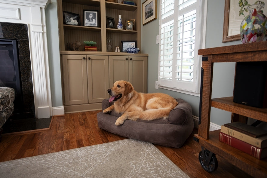 Snoozer Pet Products - Overstuffed Sofa Dog Bed - Dark Chocolate (Luxury)